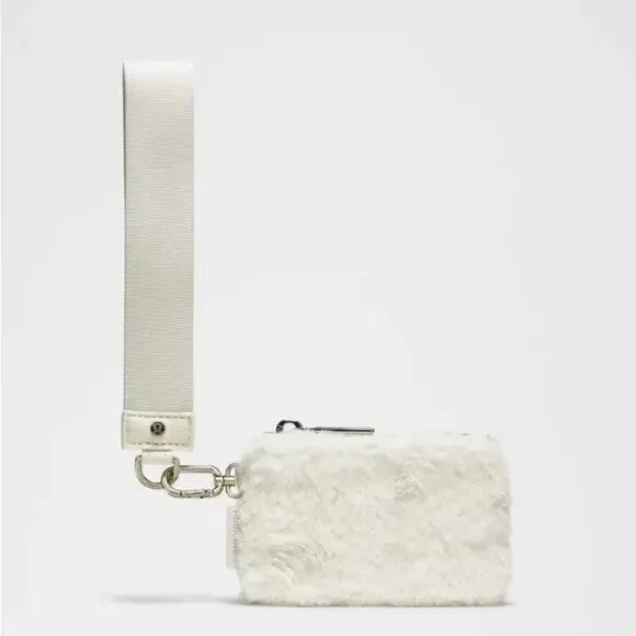 NWT Lululemon Athletica Dual Pouch Wristlet Studded Bone/Silver RARE - Picture 6 of 9